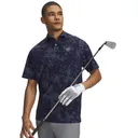 Under Armour Drive Chill Printed Herren Poloshirt, midnight dunkelblau/halo grau