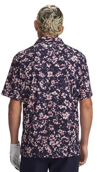 Under Armour Matchplay Printed Herren Poloshirt, midnight navy/posh pink