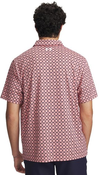 Under Armour Matchplay Printed Herren Poloshirt, posh pink/midnight navy
