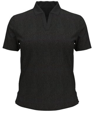 Under Armour Halo Bonded Jacquard Damen Poloshirt, schwarz