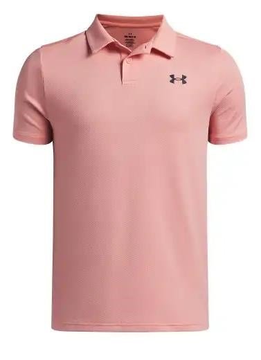 Under Armour Matchplay Kinder Poloshirt, lachsfarben