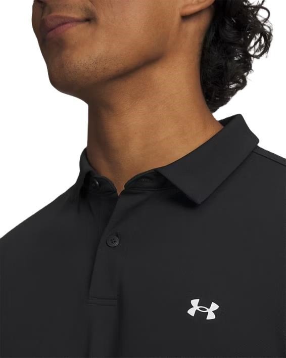 Under Armour Tee To Green Pique Herren Poloshirt, schwarz/weiss