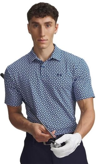 Under Armour T2G Printed Herren Poloshirt, blau/weiss