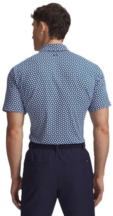 Under Armour T2G Printed Herren Poloshirt, blau/weiss