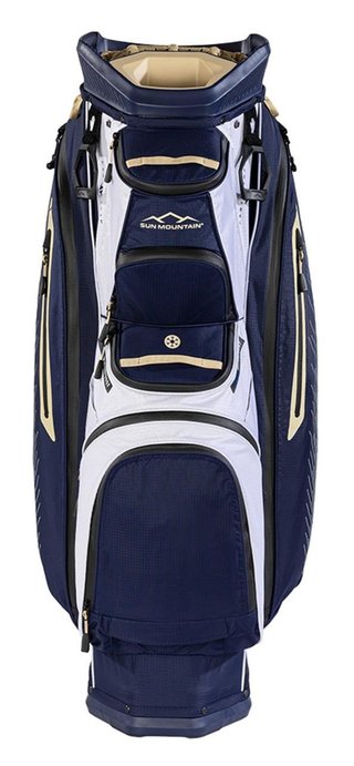 Sun Mountain H2NO C130 Cartbag, dunkelblau/gold/weiss