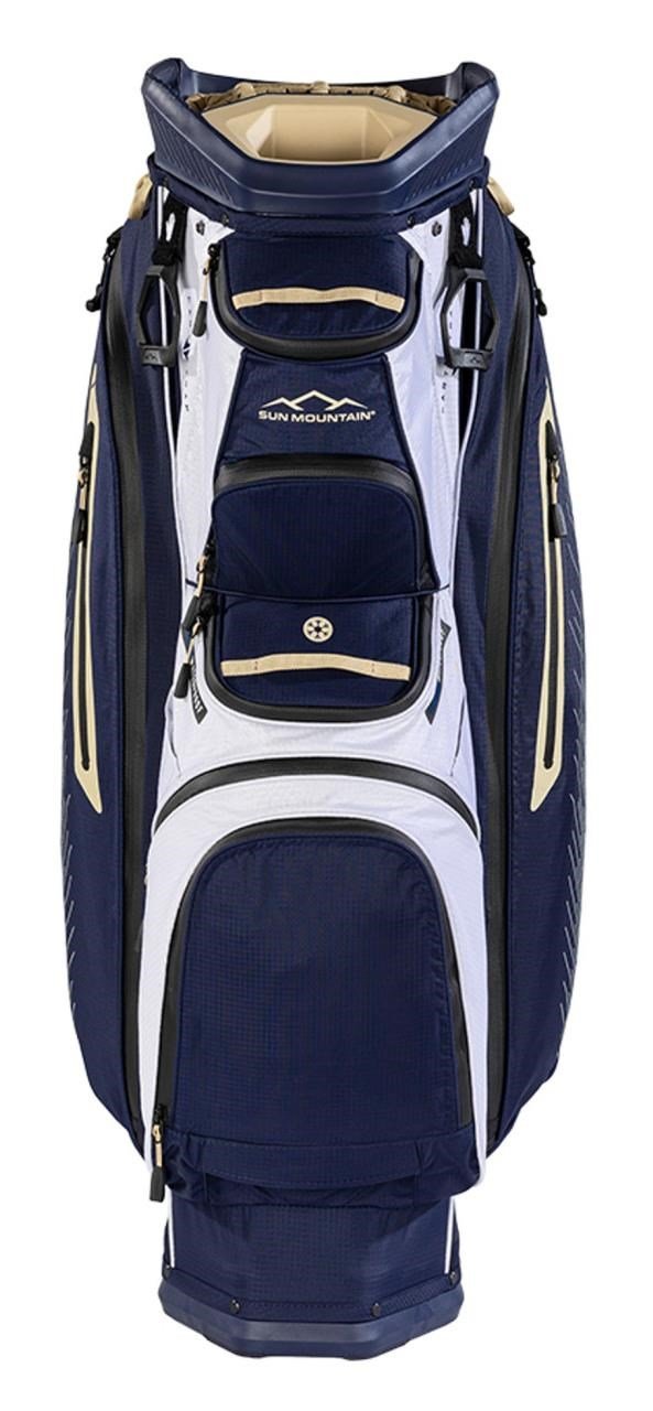 Sun Mountain H2NO C130 Cartbag, dunkelblau/gold/weiss