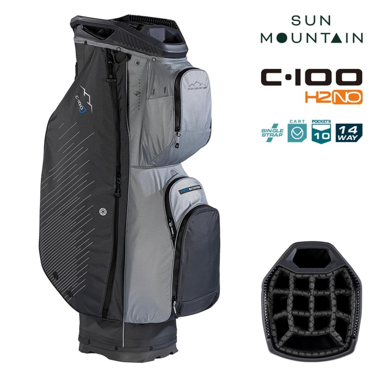 Sun Mountain H2NO C100 Waterproof Cartbag 14 WAY, steel/cadet