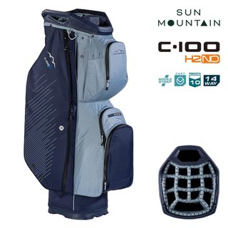 Sun Mountain H2NO C100 Waterproof Cartbag 14 WAY, navy/ash/platinum