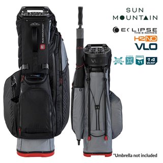Sun Mountain H2NO  E-4.5 14 WAY VLO Waterproof Standbag, nickel/black/red