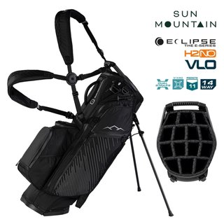 Sun Mountain H2NO  E-4.5 14 WAY VLO Waterproof Standbag, black/steel