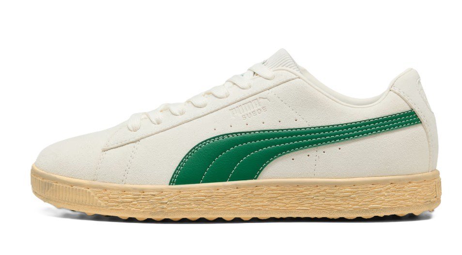 Puma Suede 30904 Herren Golfschuhe, warm white/luso green