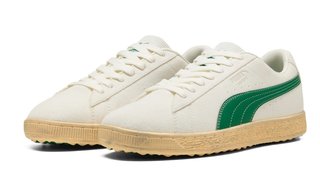 Puma Suede 30904 Herren Golfschuhe, warm white/luso green