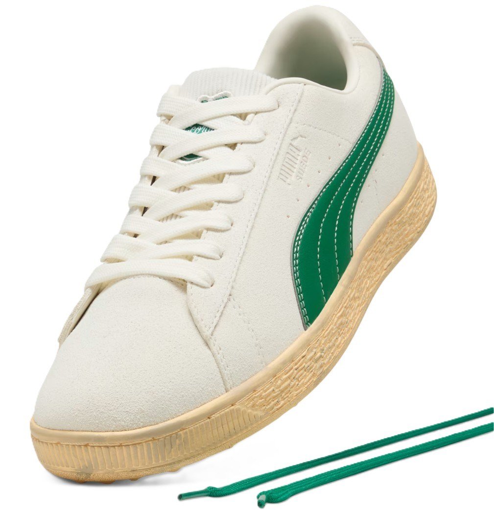 Puma Suede 30904 Herren Golfschuhe, warm white/luso green