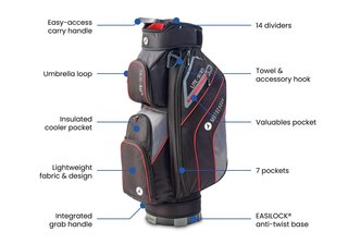 Motocaddy NEW Lite-Series Cartbag, schwarz/limette