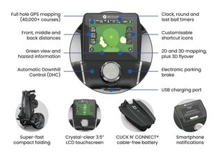 Motocaddy NEW M5 GPS DHC Elektrotrolley, Ultra-Lithium-Akku