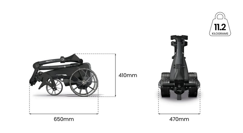 Motocaddy NEW M5 GPS DHC Elektrotrolley, Ultra-Lithium-Akku