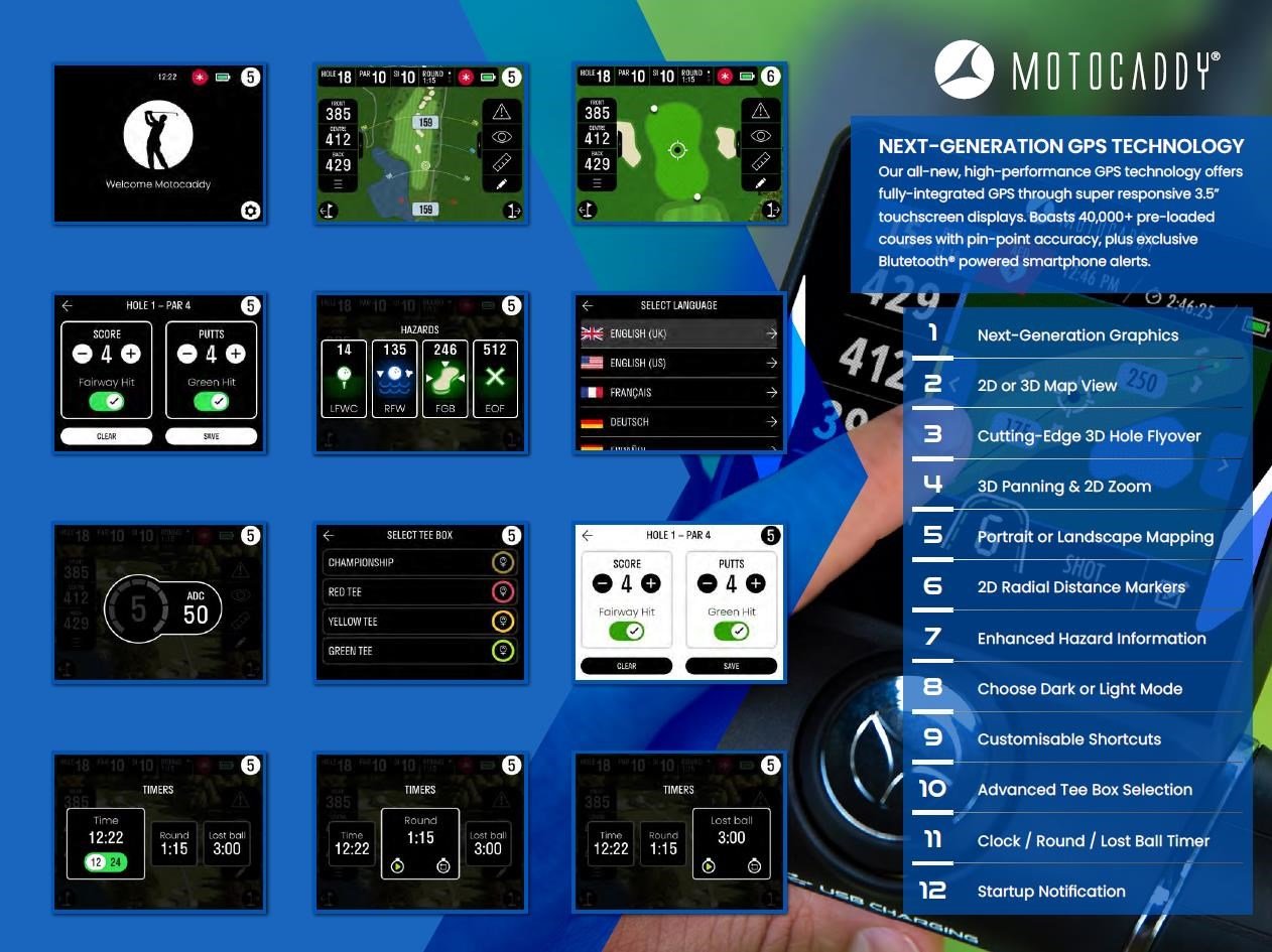 Motocaddy NEW M7 GPS REMOTE DHC Elektrotrolley
