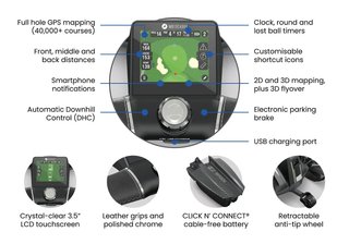 Motocaddy NEW M-TECH GPS DHC Elektrotrolley, Ultra-Lithium-Akku