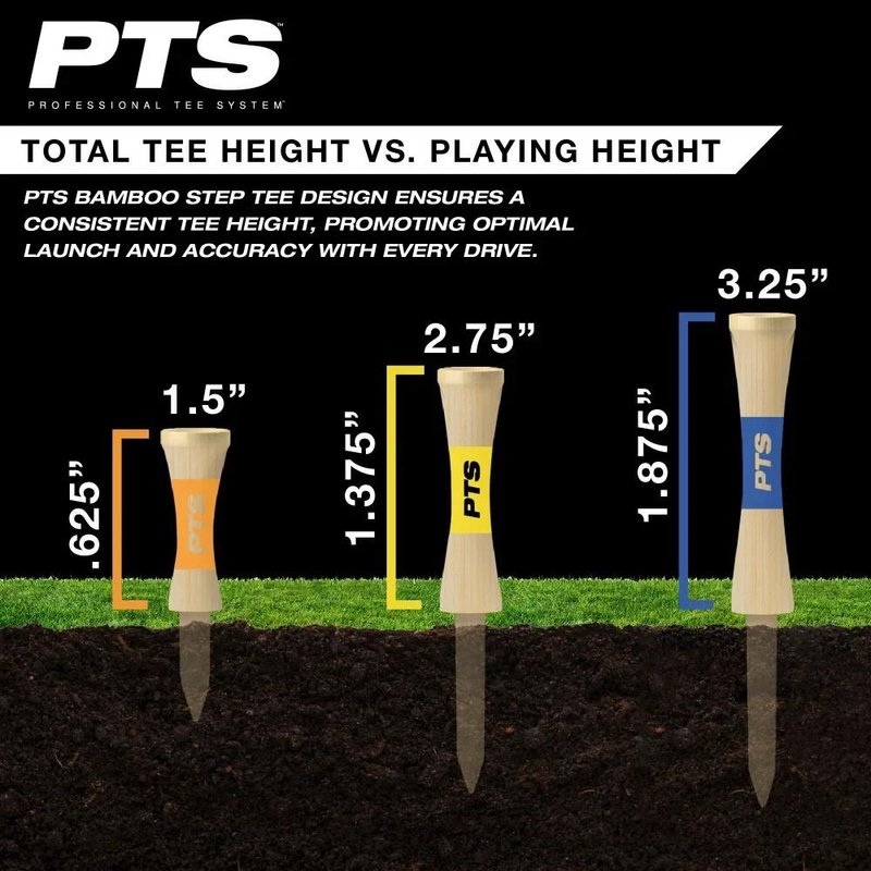 PrideSports Pride Sports PTS Bamboo Step Tee 83mm / 3 1/4" (50 tees) Týčka, blau