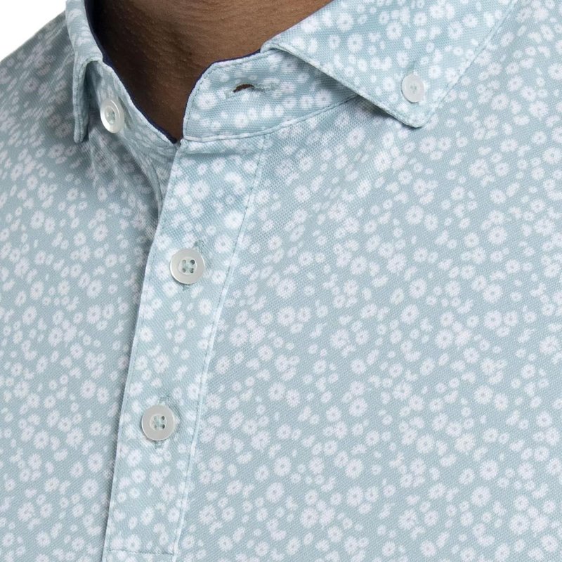 KJUS Lance Printed Herren Poloshirt, riverbank/white