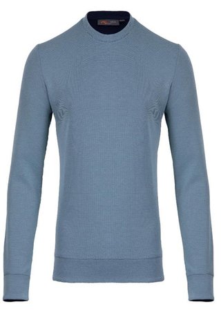 KJUS Essentials Crew Neck Herren Sweatshirt, riverbank/atlanta blau