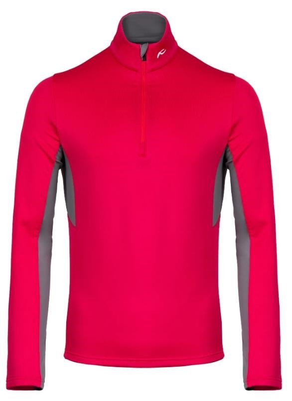 KJUS Hydraulic Midlayer Half-Zip Herren Sweatshirt, rhubarb/pewter