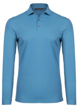 KJUS Cool Point Longsleeve Herren Langarm-Poloshirt, atlas blau