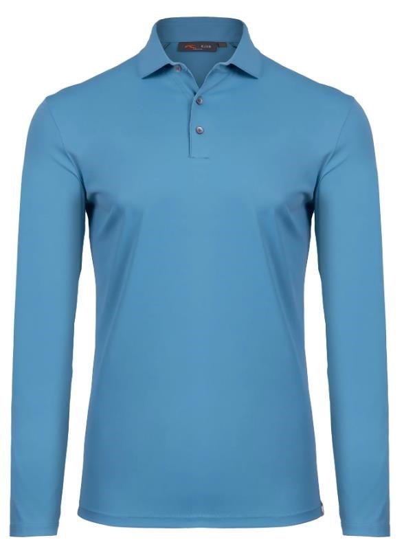 KJUS Cool Point Longsleeve Herren Langarm-Poloshirt, atlas blau