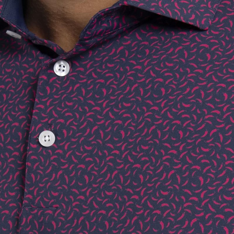 KJUS Golfer Herren Poloshirt, rhubarb/atlanta blau