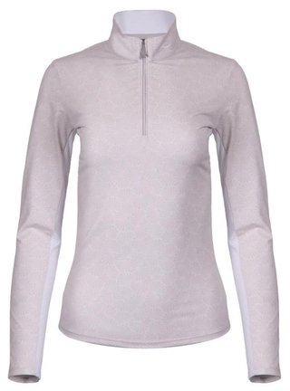 KJUS Sunshine Printed Half-Zip Damen Sweatshirt, oyster/white