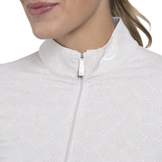 KJUS Sunshine Printed Half-Zip Damen Sweatshirt, oyster/white