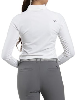 KJUS Catalina Cool Damen Langarm-Polo, weiss