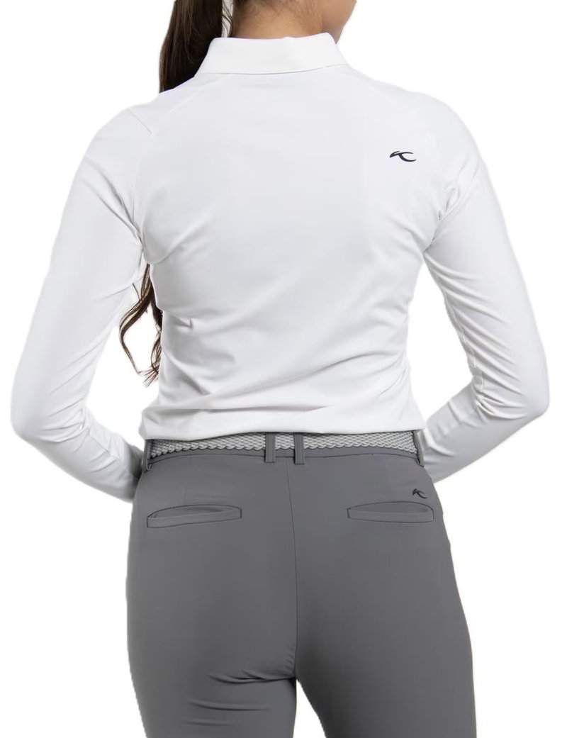 KJUS Catalina Cool Damen Langarm-Polo, weiss
