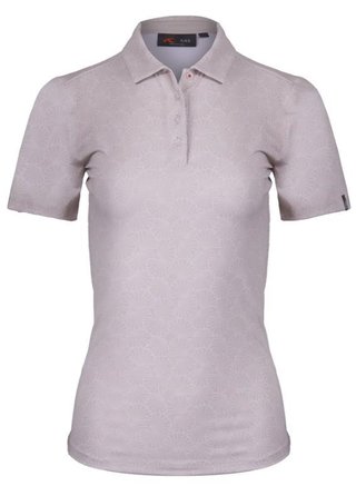 KJUS Enya Printed Damen Poloshirt, oyster/weiss