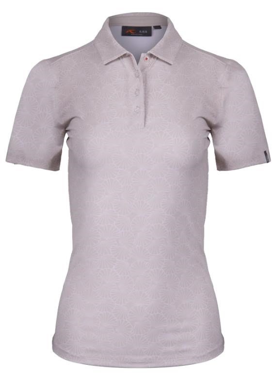 KJUS Enya Printed Damen Poloshirt, oyster/weiss