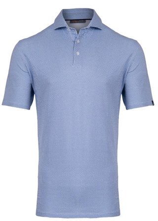 KJUS Hollow Pima Print Herren Poloshirt, weiss/catamarn
