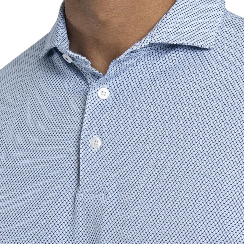 KJUS Hollow Pima Print Herren Poloshirt, weiss/catamarn