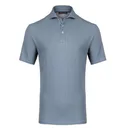 KJUS Hollow Pima Print Herren Poloshirt, riverbank/white