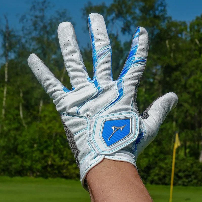 Mizuno Double Grip Herren Golfhandschuh, weiß