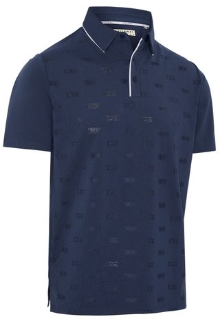Callaway Mid Century Jacquard Poloshirt, medieval blue