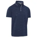Callaway Mid Century Jacquard Poloshirt, medieval blue