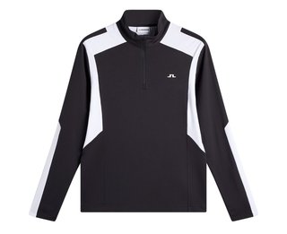 J.Lindeberg Lukas Quarter Zip Mid Layer Herren Sweatshirt, schwarz