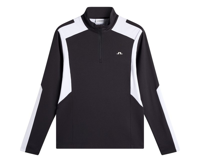 J.Lindeberg Lukas Quarter Zip Mid Layer Herren Sweatshirt, schwarz
