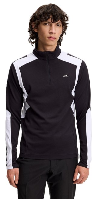J.Lindeberg Lukas Quarter Zip Mid Layer Herren Sweatshirt, schwarz