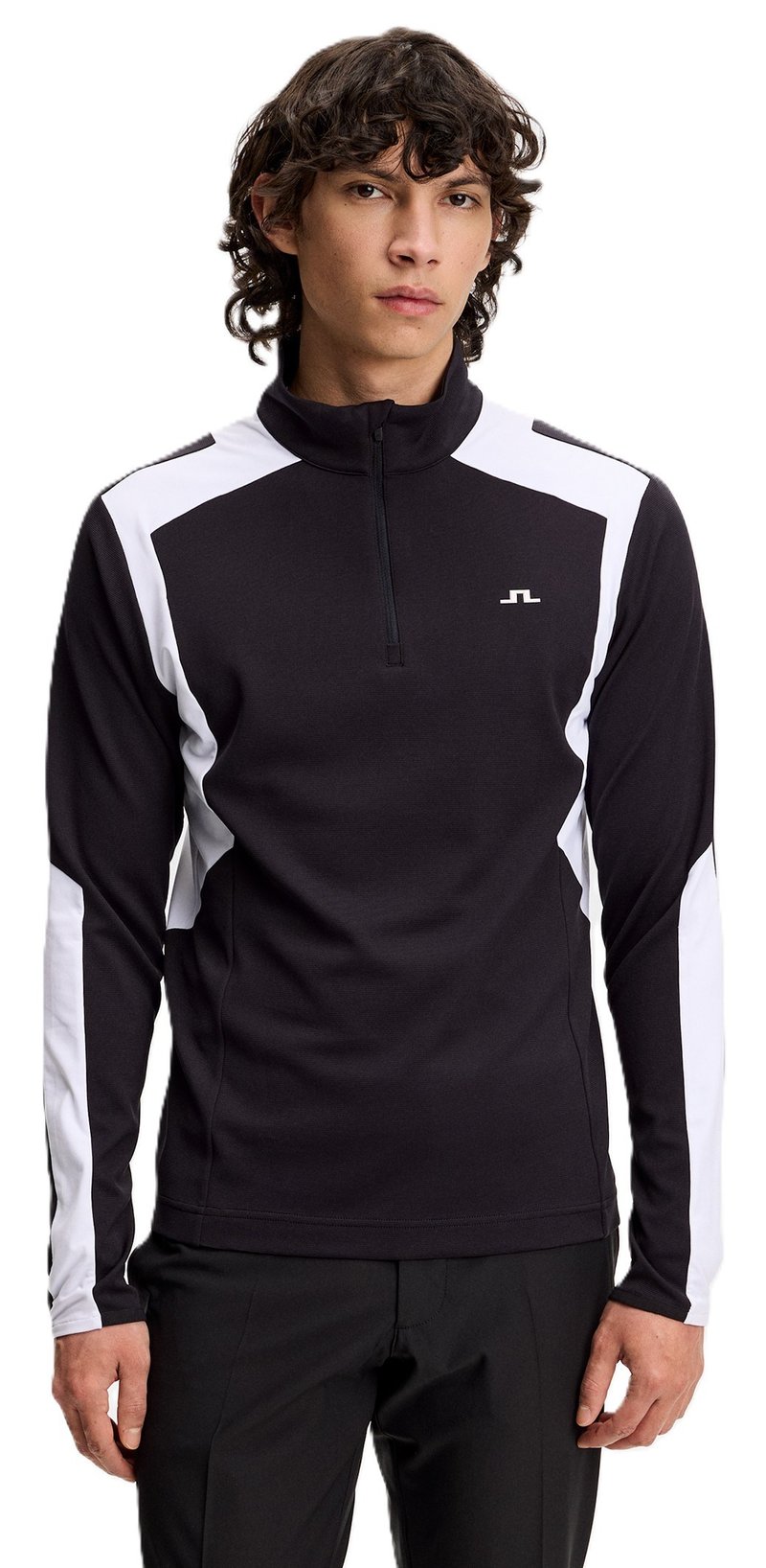 J.Lindeberg Lukas Quarter Zip Mid Layer Herren Sweatshirt, schwarz