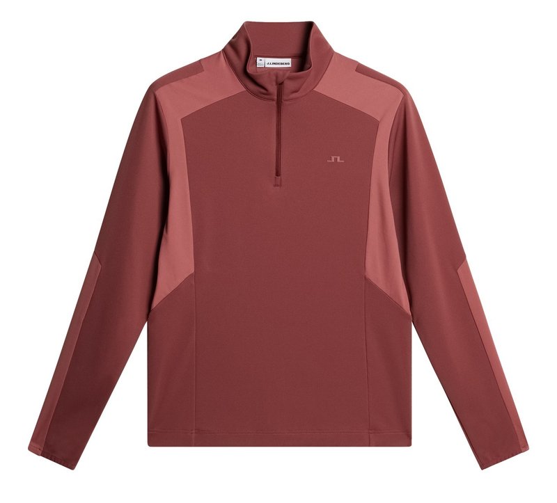 J.Lindeberg Lukas Quarter Zip Mid Layer Herren Sweatshirt, apple butter