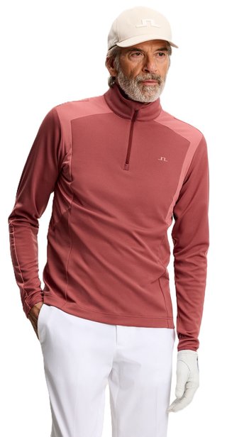 J.Lindeberg Lukas Quarter Zip Mid Layer Herren Sweatshirt, apple butter