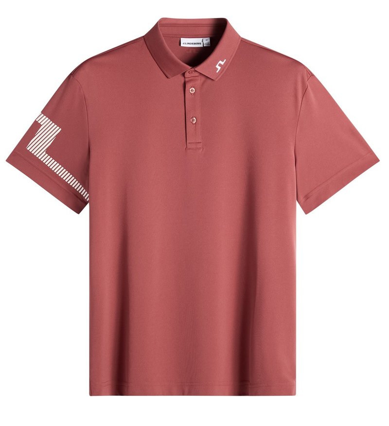 J.Lindeberg Heath Herren Poloshirt, apple butter