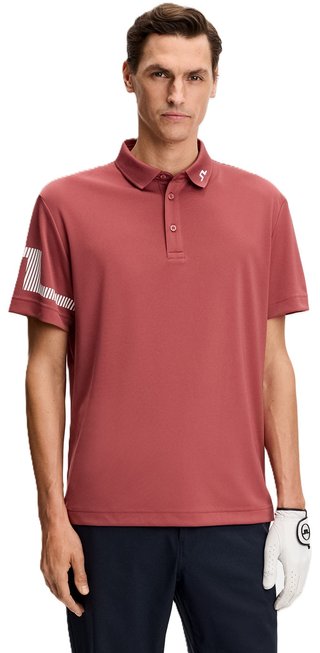J.Lindeberg Heath Herren Poloshirt, apple butter