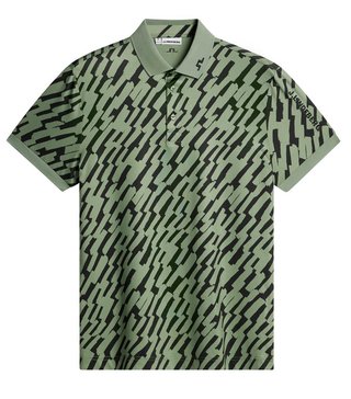 J.Lindeberg Tour Tech Print Herren Poloshirt, oak green